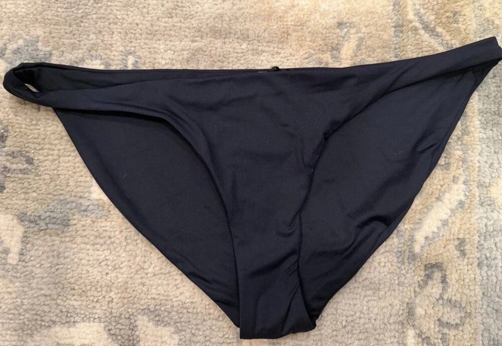Vitamin A Black Bikini Bottom Sz Large (10) NEW